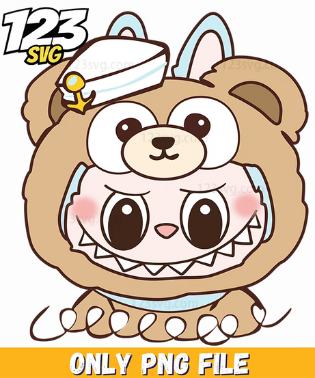 teddy bear labubu png, labubu teddy bear png, labubu teddy bear - 123SVG Store