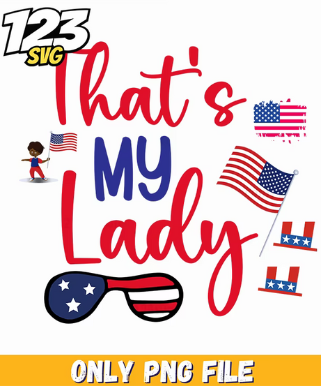 thats my lady us maps flags uncle sam hat sunglasses little girl png, us maps flags uncle sam, little girl uncle sam png - 123SVG Store