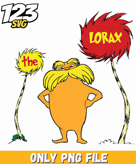 the lorax character dr seuss png, cartoon characters png, dr seuss character - 123SVG Store