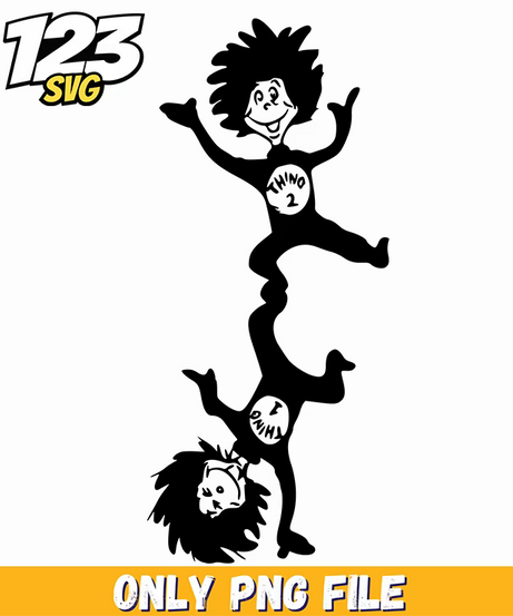 thing 1 and thing 2 together dr seuss png, dr seuss characters valentine's day png, dr seuss characters valentine's day png - 123SVG Store