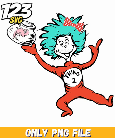 thing 2 full body character dr seuss png, dr seuss characters, stinky pete toy story character - 123SVG Store