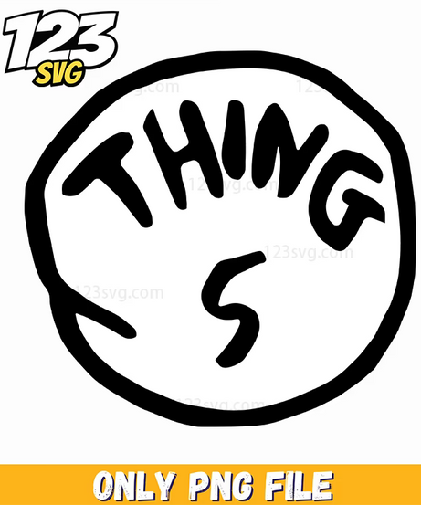 thing 5 badge circle dr seuss png, dr seuss character badge, dr seuss png badge - 123SVG Store