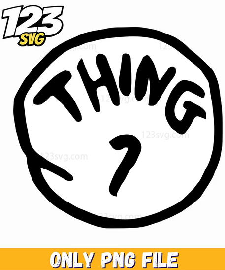 thing 7 badge circle dr seuss png, dr seuss characters valentine's day png, happy birthday roblox png - 123SVG Store