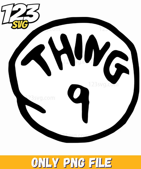 thing 9 badge circle dr seuss png, dr seuss characters png, christmas demon hunter png - 123SVG Store