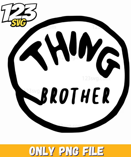 thing brother circle design dr seuss png, kpop cartoon png, christmas design png - 123SVG Store