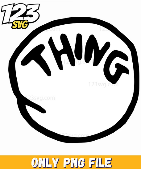 thing circle outline dr seuss png, dr seuss characters png, lilo and stitch png - 123SVG Store