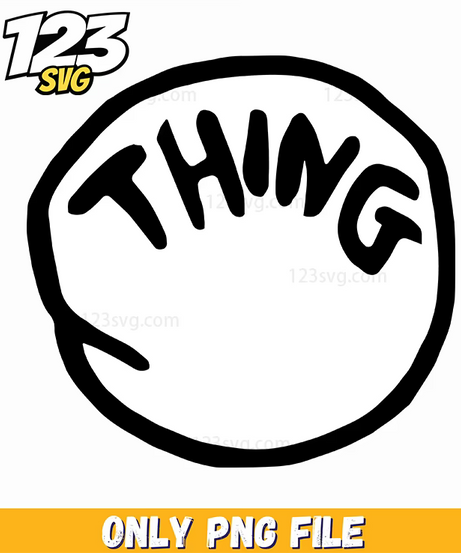 thing circle outline dr seuss png, dr seuss characters png, lilo and stitch png - 123SVG Store
