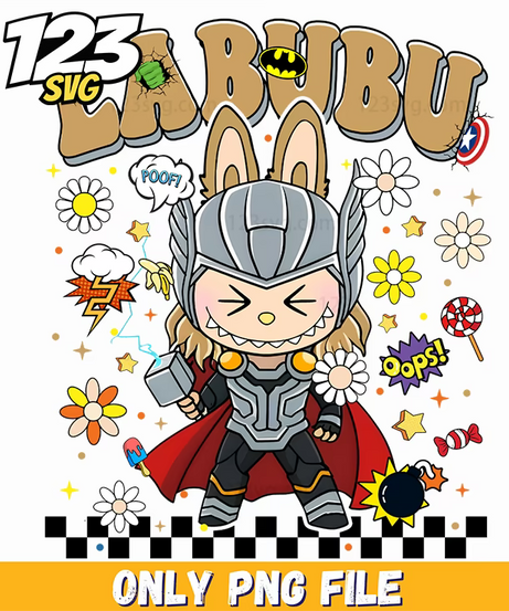 thor labubu png, labubu png, thor labubu - 123SVG Store