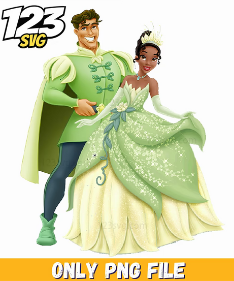 tiana and lottie, lottie and tiana vector, lottie and tiana designs free - 123SVG Store