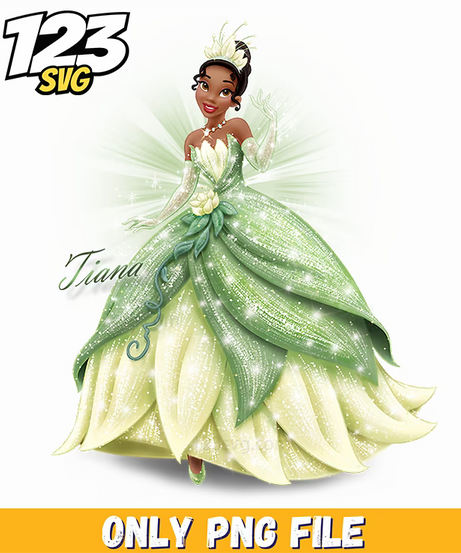 tiana font, ariel's tiana font, disney princess tiana font - 123SVG Store