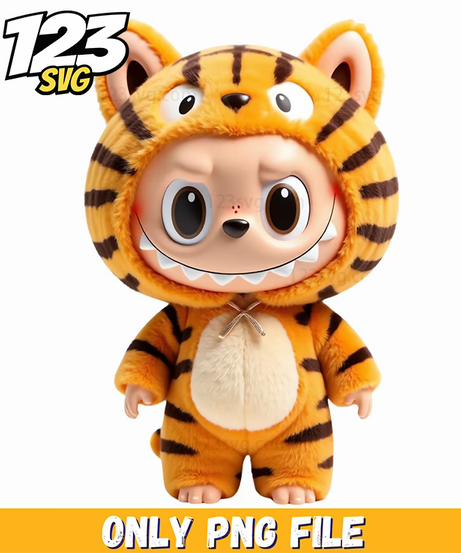 tiger labubu costume png, labubu costume, labubu png costume - 123SVG Store