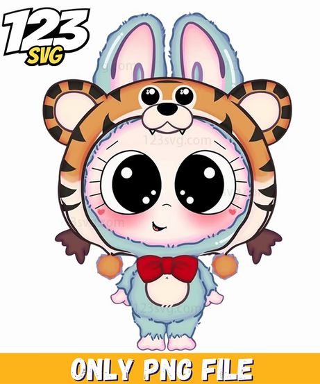 tiger labubu png, labubu png, labubu tiger - 123SVG Store