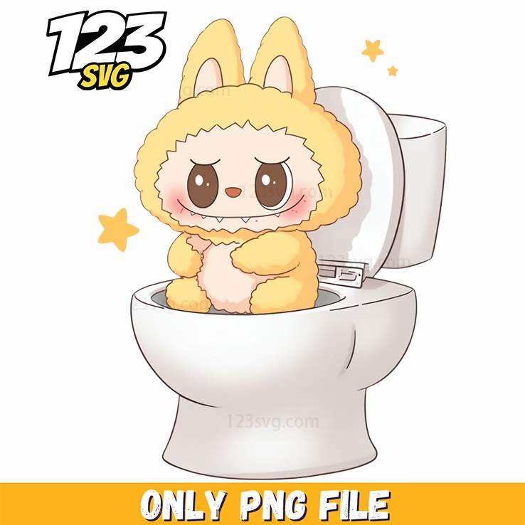 toilet bunny labubu png, labubu toilet bunny, labubu bunny toilet - 123SVG Store