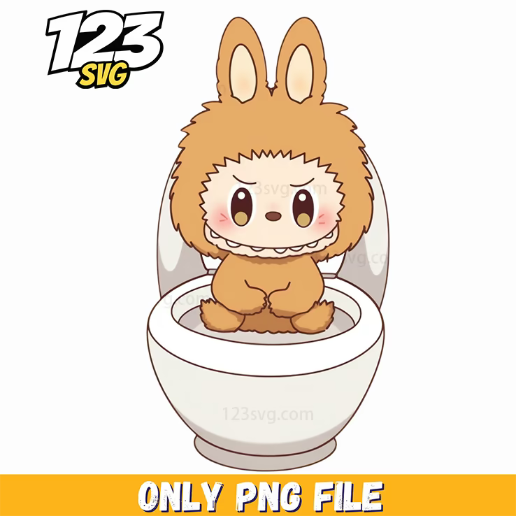 toilet bunny sticker png, cute bunny toilet sticker, bunny toilet sticker design - 123SVG Store