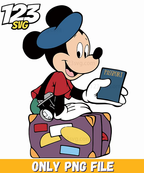 travel mickey mouse png, disney travel png, disney trip png - 123SVG Store