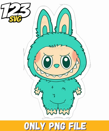 turquoise bunny labubu png, labubu png, labubu png free download - 123SVG Store