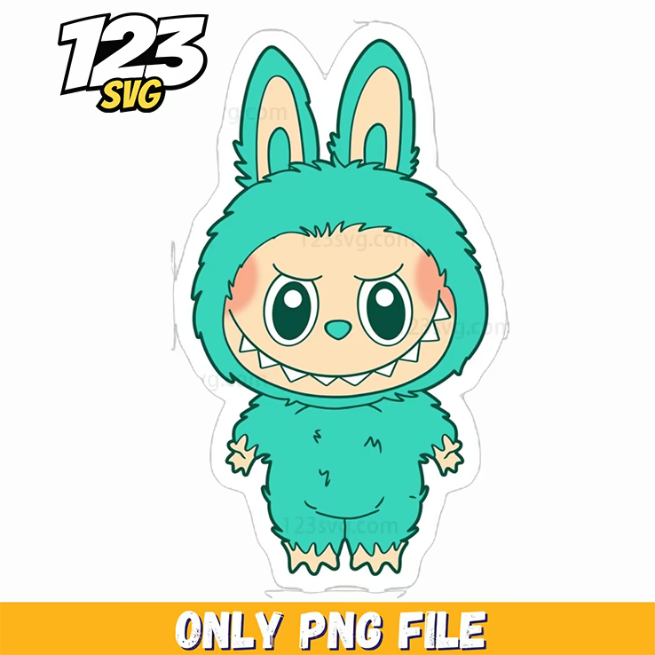 turquoise bunny labubu png, labubu png, labubu png free download - 123SVG Store