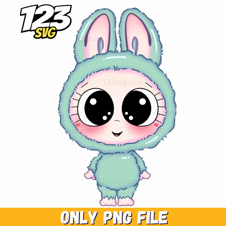 turquoise labubu png, labubu png transparent, labubu png clipart - 123SVG Store