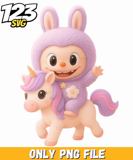 unicorn rider labubu png, labubu png, labubu png rider - 123SVG Store