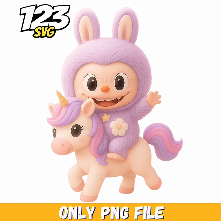 unicorn rider labubu png, labubu png, labubu png rider - 123SVG Store