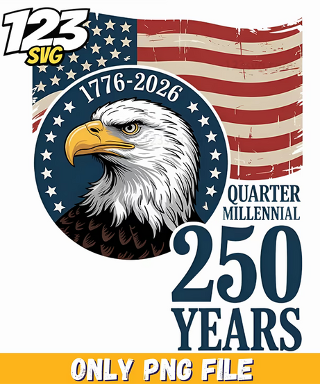usa 250 years eagle style png, american eagle 250 years, usa eagle 250 years image - 123SVG Store