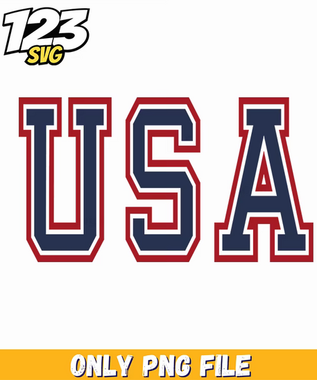 usa distressed varsity block outline png, party in the usa Png, usa Png - 123SVG Store