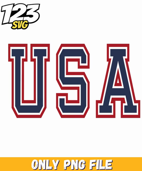 usa distressed varsity block outline png, party in the usa Png, usa Png - 123SVG Store