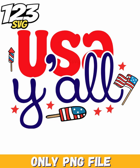 usa yall popsicle png, popsicle png, free popsicle png - 123SVG Store