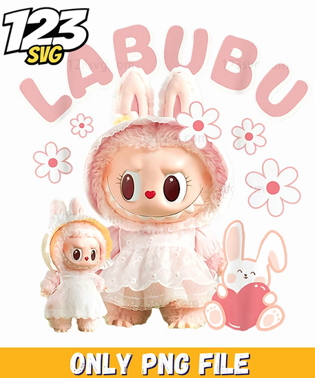 white labubu doll png, labubu doll, labubu doll toys - 123SVG Store