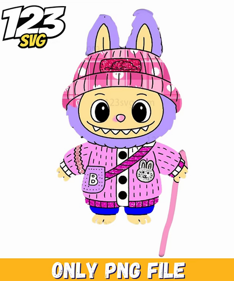 winter scarf labubu png, labubu winter scarf, labubu scarf winter fashion - 123SVG Store