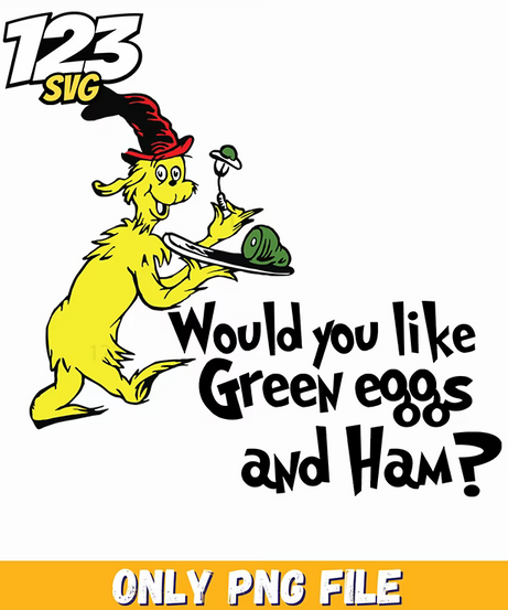 would you like green eggs and ham dr seuss png, christmas green logo png, green derpy logo png - 123SVG Store