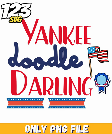 yankee doodle darling flags ribbon bunting png, patriotic party decorations ideas, usa flag bunting for parties - 123SVG Store