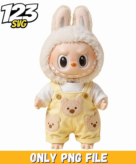 yellow bear pajama labubu png, labubu bear pajamas, labubu pajama bear - 123SVG Store