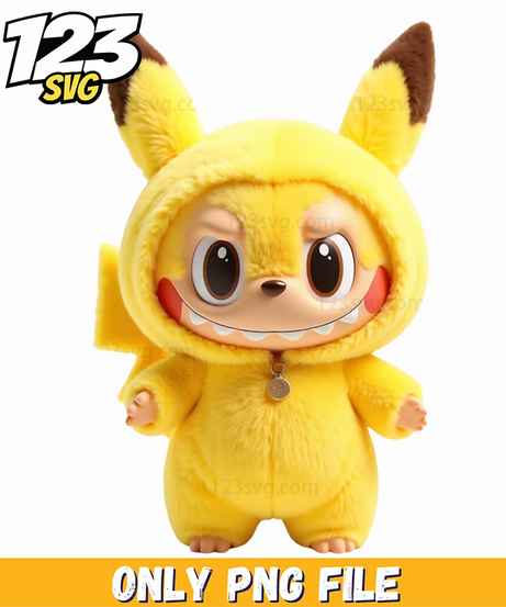 yellow bunny costume labubu png, labubu bunny costume, labubu yellow costume - 123SVG Store