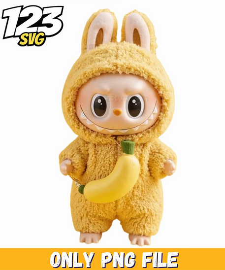 yellow fuzzy bunny labubu png, labubu png images, labubu png download - 123SVG Store