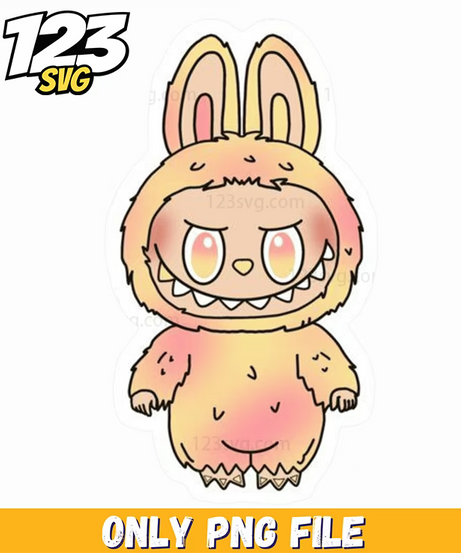yellow labubu png, labubu png, labubu png clip - 123SVG Store