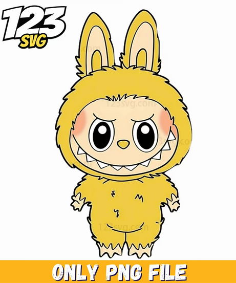 yellow monster labubu png, labubu png, labubu monster png - 123SVG Store