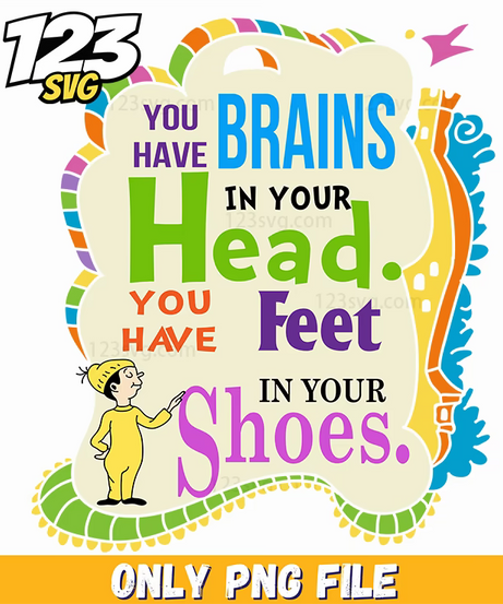 you have brains in your head feet in your shoes dr seuss png, Dr.seuss characters valentine's day png, Dr.seuss characters png - 123SVG Store
