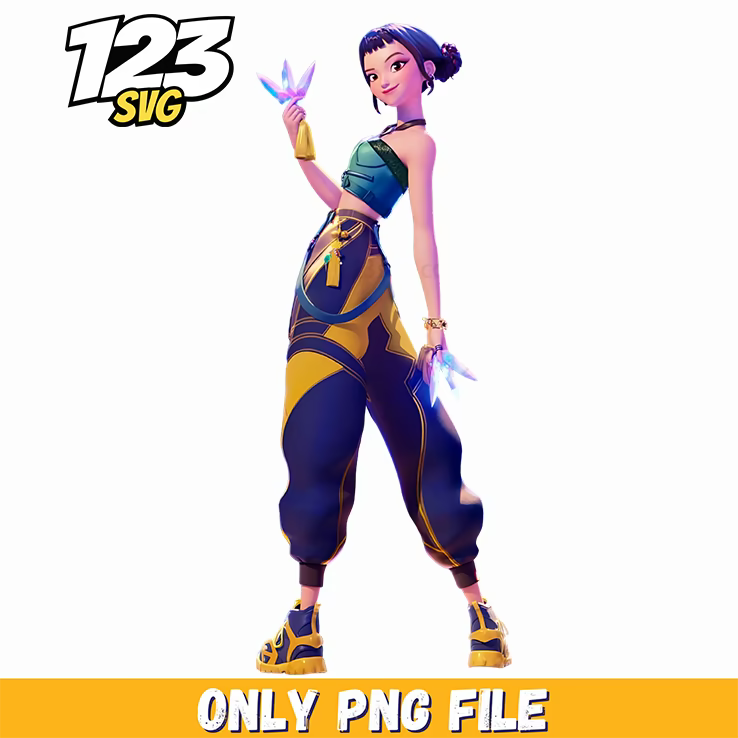 zoey huntrix, kpop demon hunter png, kpop fantasy concept png - 123SVG Store