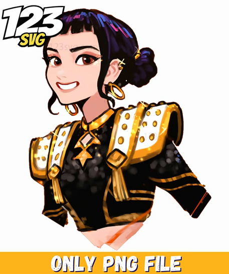 zoey png, kpop demon hunter png, korean cartoon png - 123SVG Store