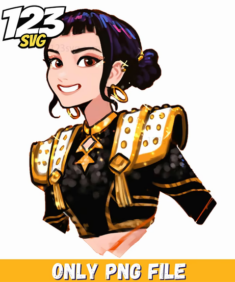 zoey png, kpop demon hunter png, korean cartoon png - 123SVG Store