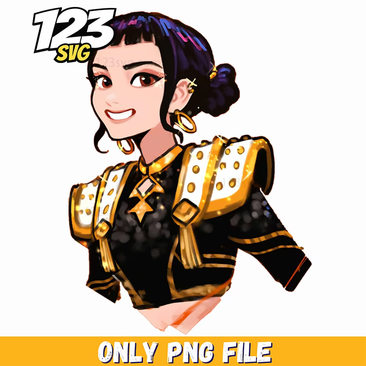 zoey png, kpop demon hunter png, korean cartoon png - 123SVG Store